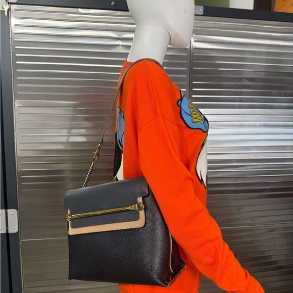 Chloe Tricolor Clare Leather Flap Shoulder Bag - Picture 15 of 16